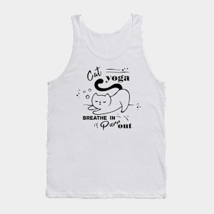 Funny cat yoga quote Tank Top